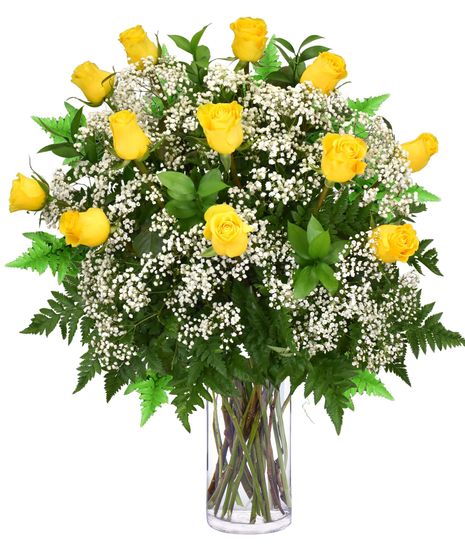 One Dozen Yellow Roses