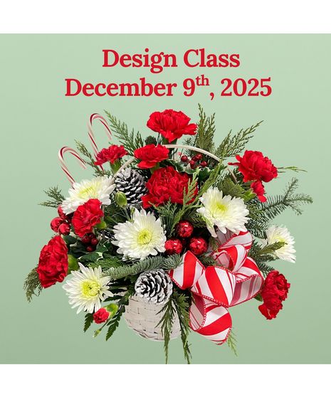 An advertisement for floral design classes from Designs of the Times.